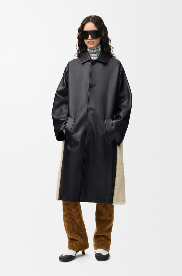 LOEWE Coat in nappa lambskin Black