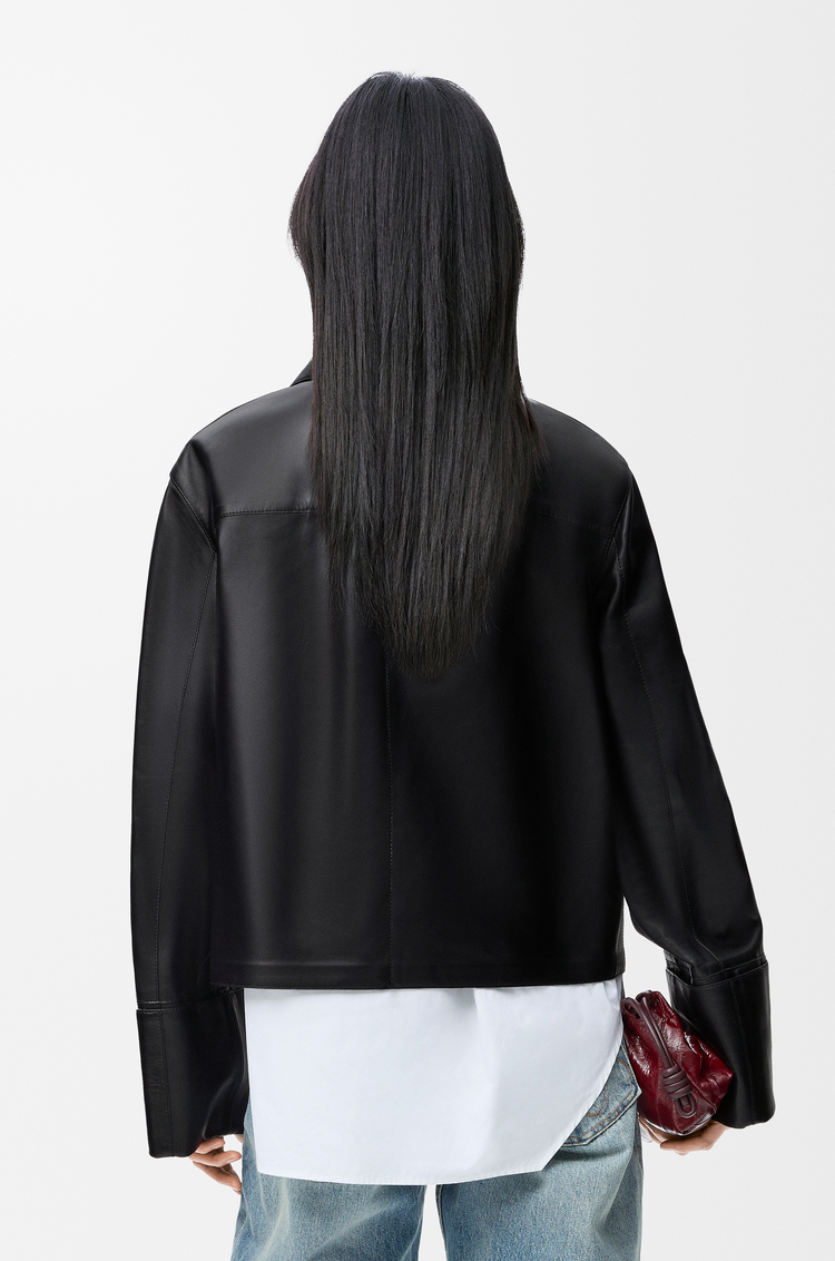 LOEWE Turn-up jacket in nappa lambskin Black