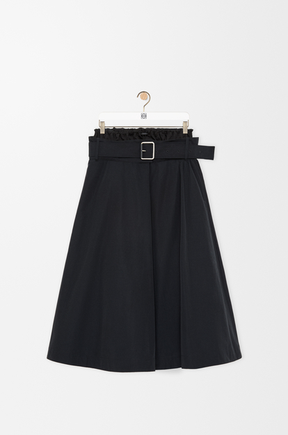 LOEWE Skirt in technical cotton shell Black