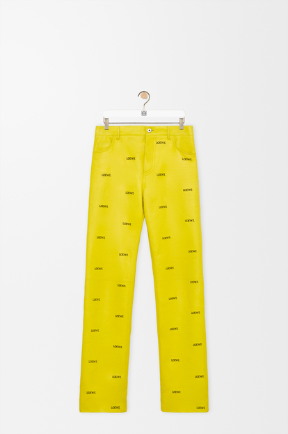 LOEWE Trousers in nappa lambskin Yellow