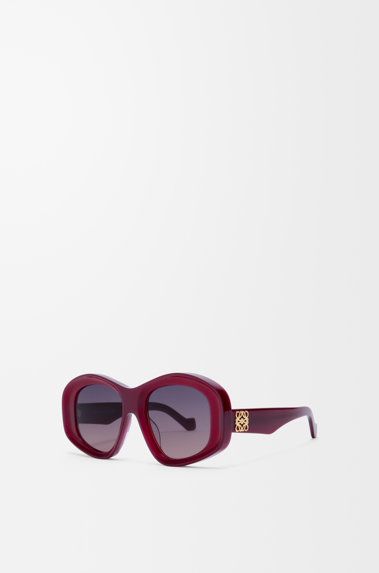 LOEWE Occhiali da sole Beveled Pentagon Bordeaux Latteo