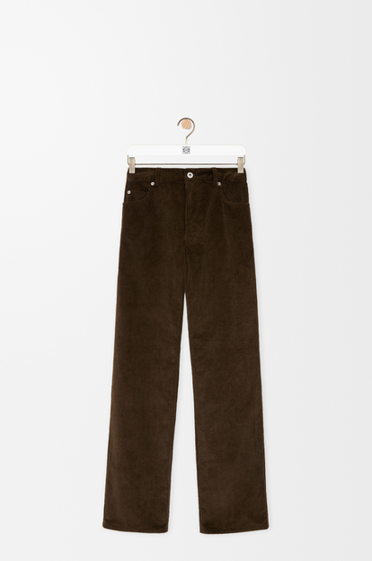 LOEWE Trousers in cotton corduroy Brown