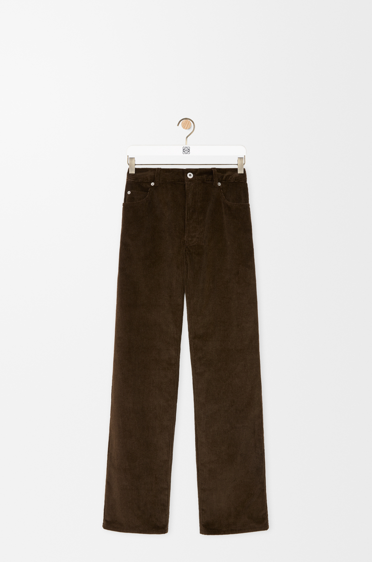 LOEWE Trousers in cotton corduroy Brown