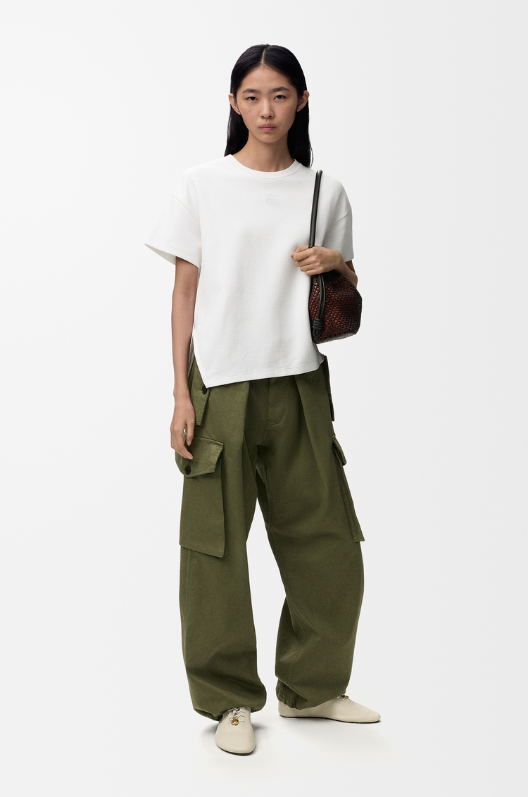 LOEWE Asymmetric t-shirt in cotton blend White