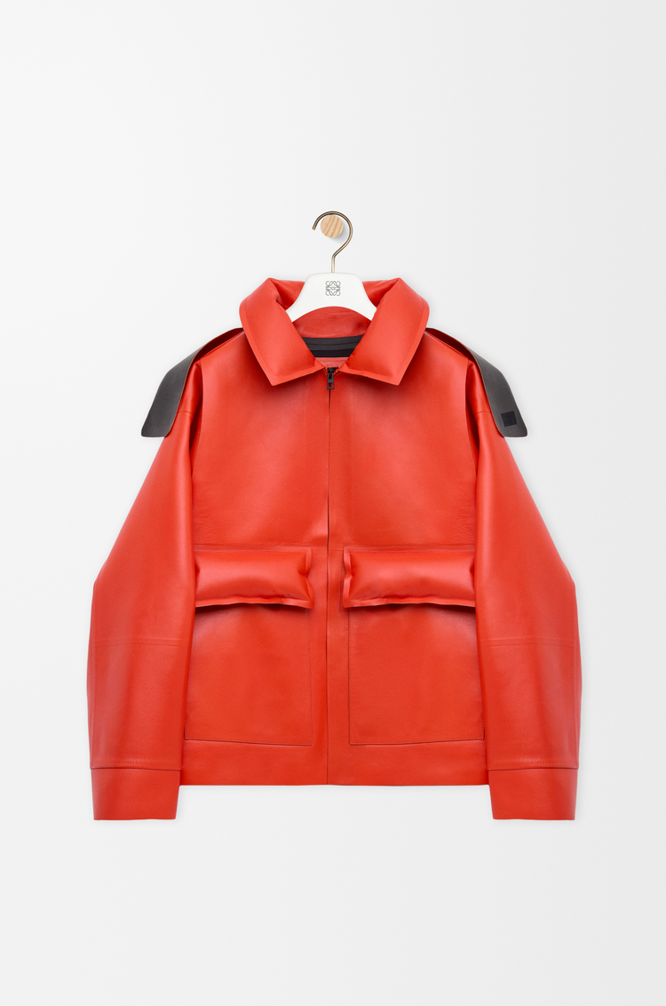 LOEWE Parka in nappa lambskin Orange