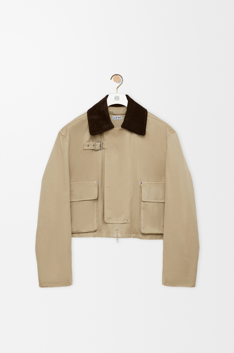 LOEWE Parka corto in cotone Beige