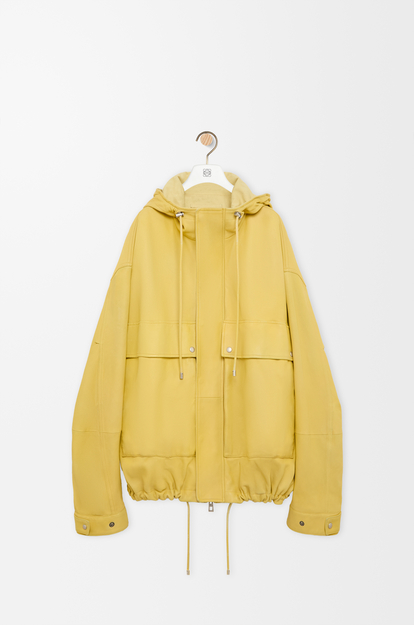 LOEWE Short parka in nappa lambskin Light Yellow