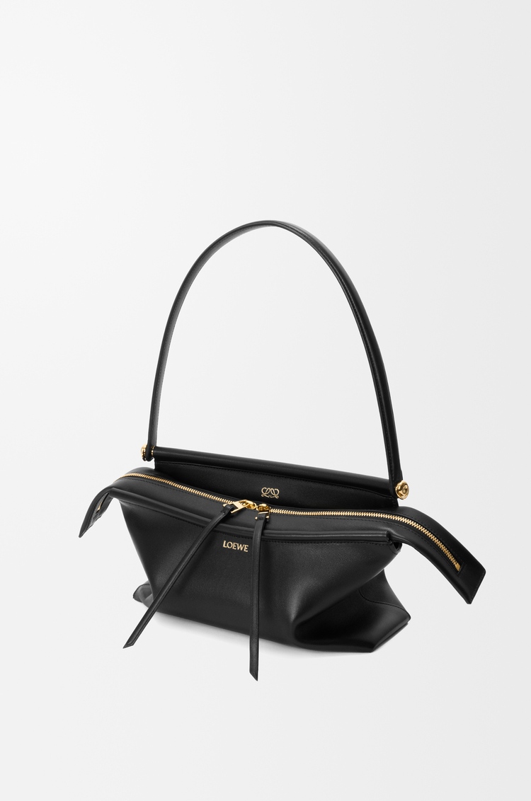 LOEWE Small Whisker bag in glazed calfskin Black