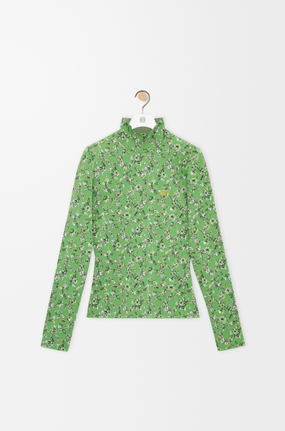 LOEWE Top in viscose blend Green/Multicolor