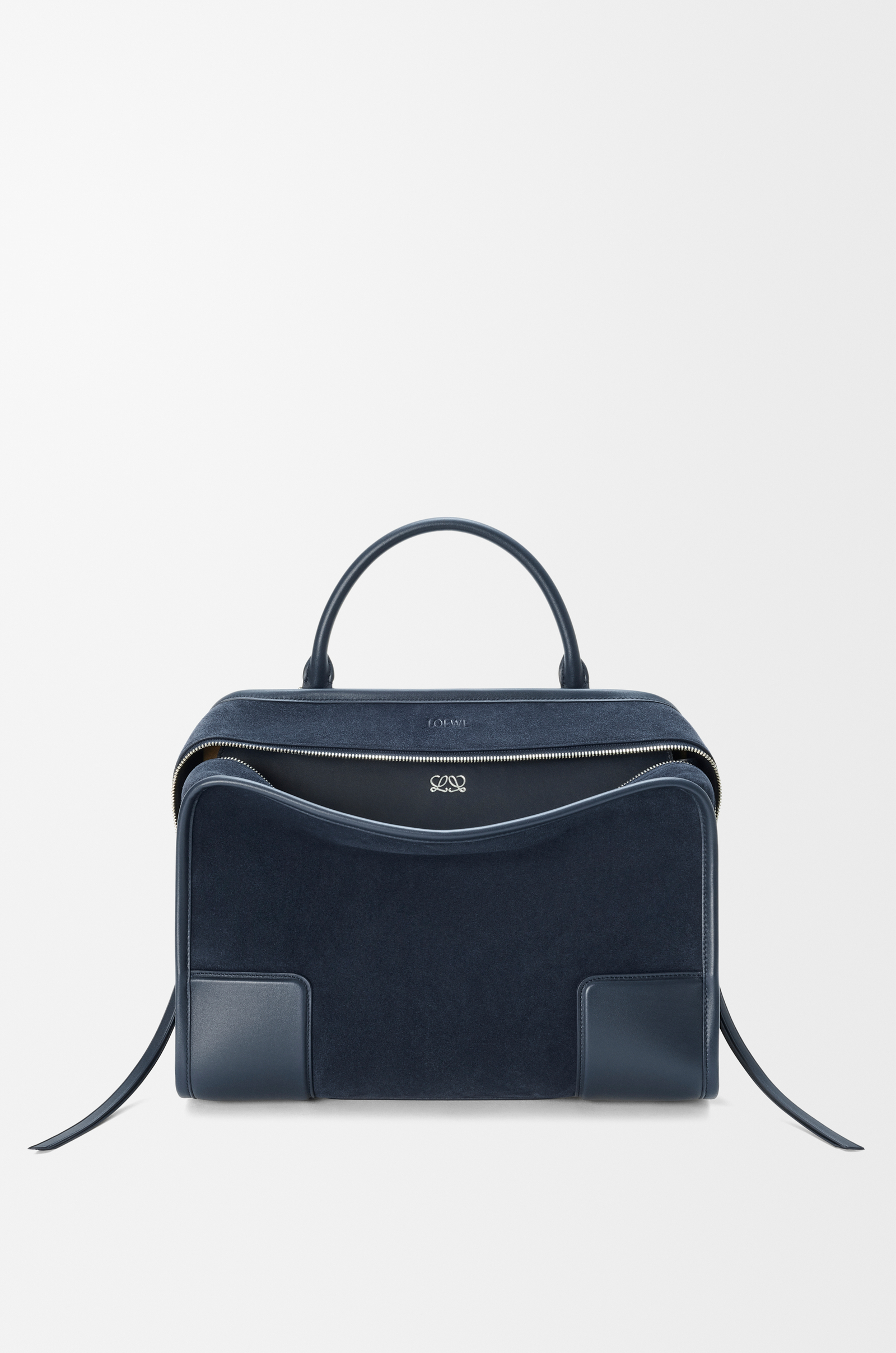 LOEWE Large Amazona 180 bag in suede Deep Navy