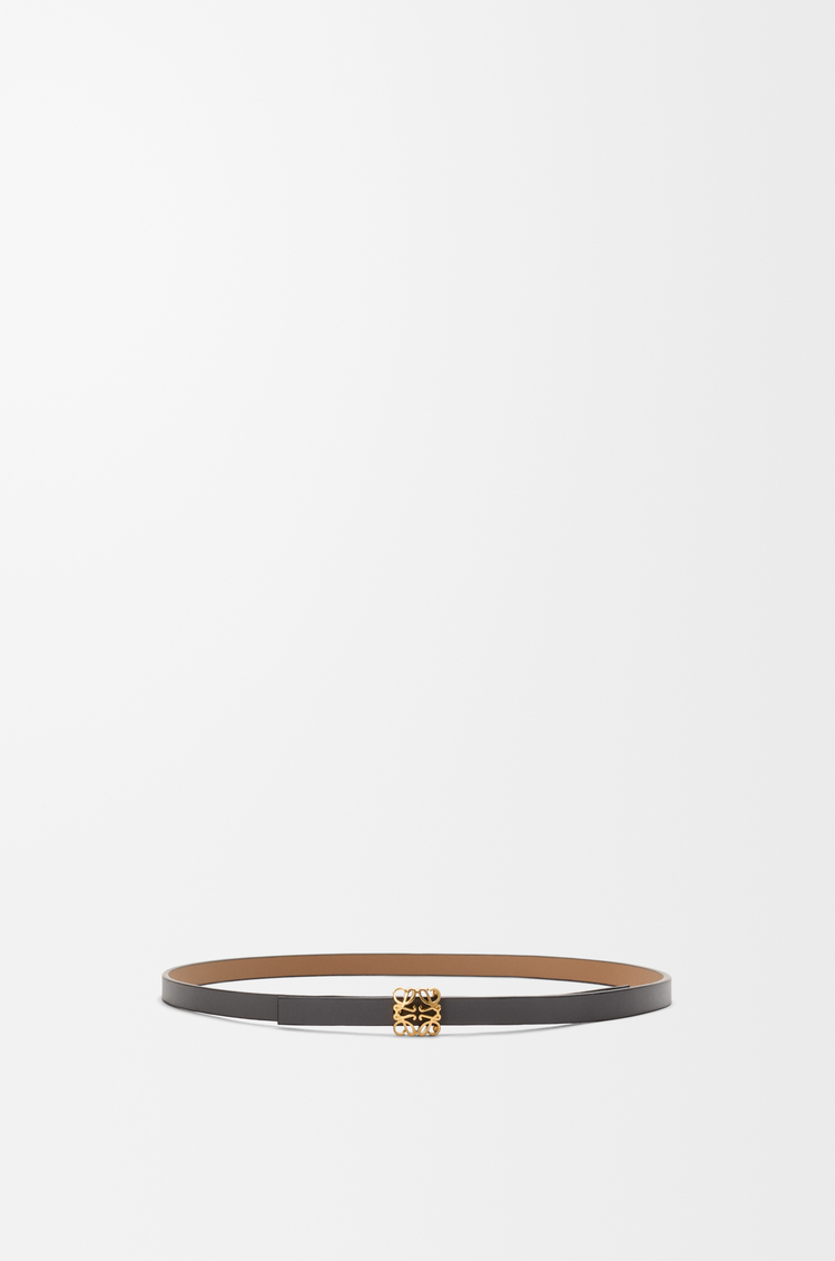 LOEWE Reversible Anagram Bombé belt in smooth calfskin Mocha/Slate