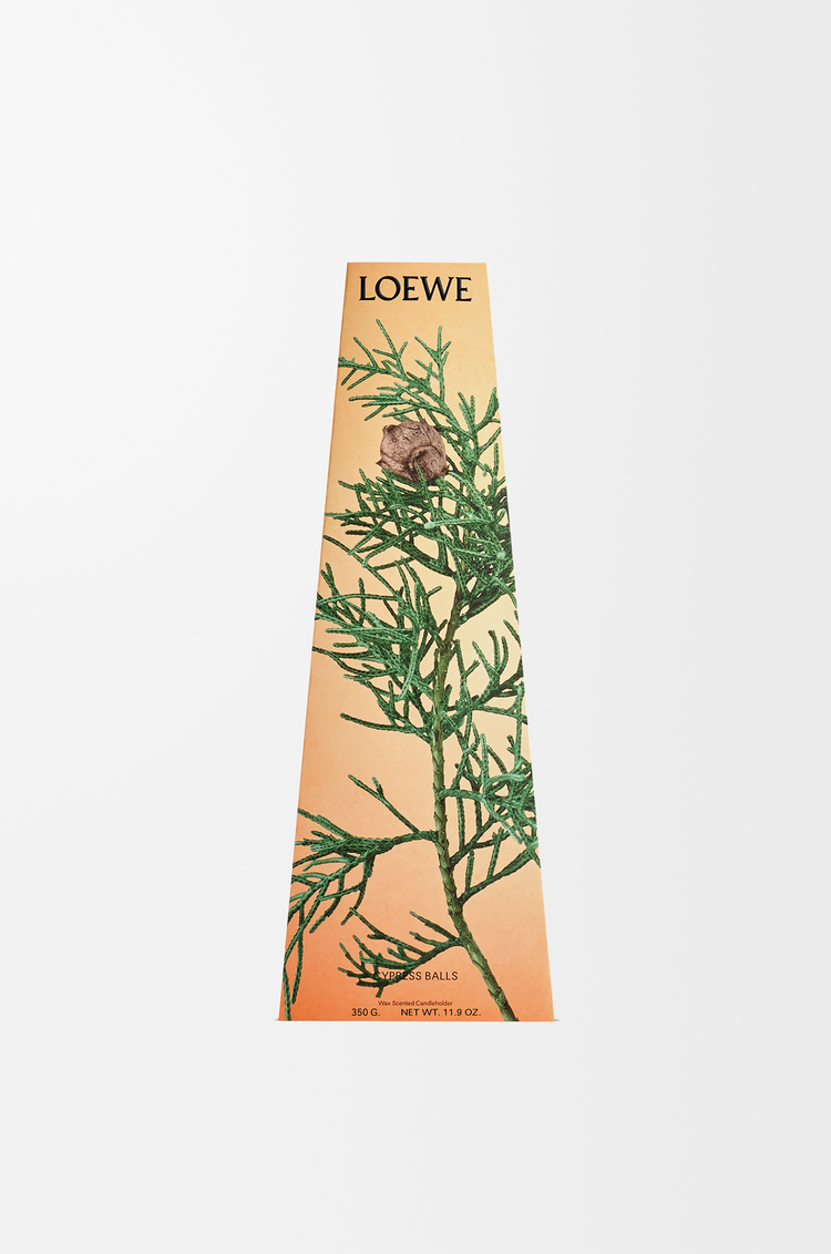 LOEWE 柏樹毬果蠟質燭台 淺藍色
