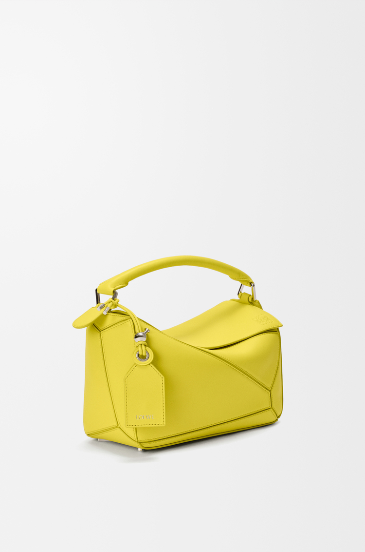 LOEWE Small Featherlight Puzzle bag in nappa lambskin Lemon
