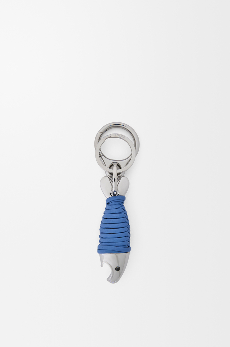 LOEWE Fish keyring bottle opener Silver/Seaside Blue