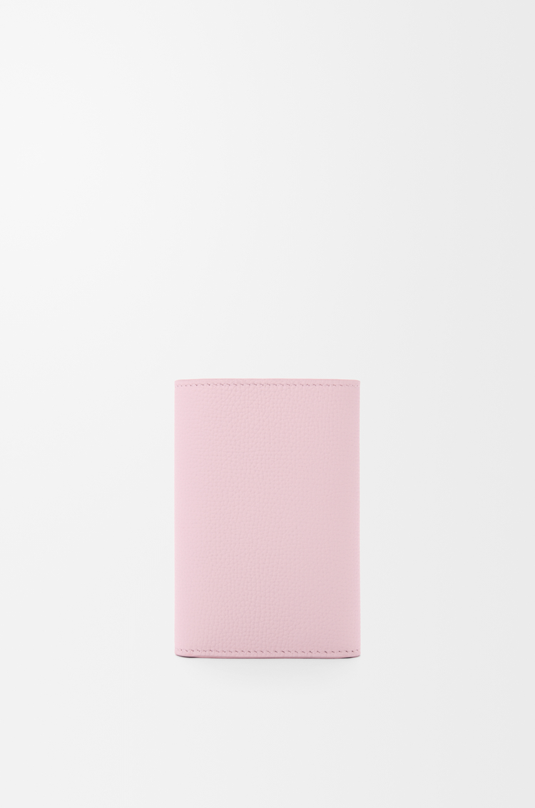 LOEWE Anagram small vertical wallet in pebble grained calfskin Blossom