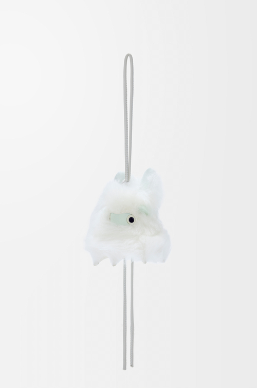 LOEWE Ciondolo Snow Bunny in shearling Bianco