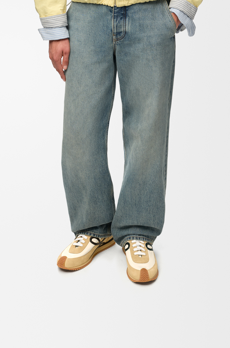 LOEWE Flow Runner 2.0 in nylon and suede Gold/Black