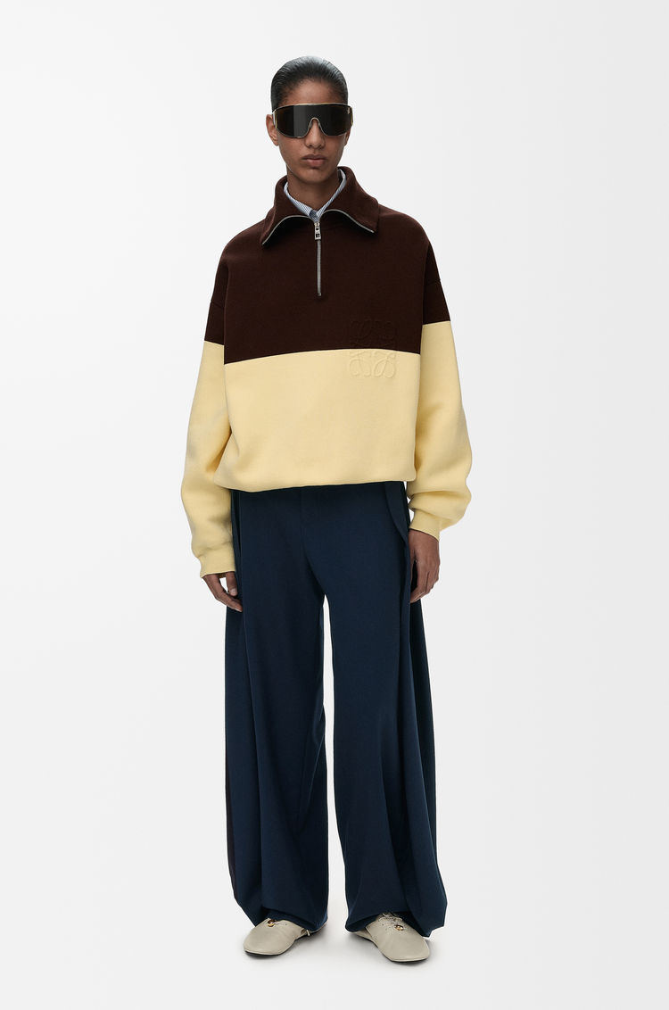 LOEWE Trousers in wool Navy Blue