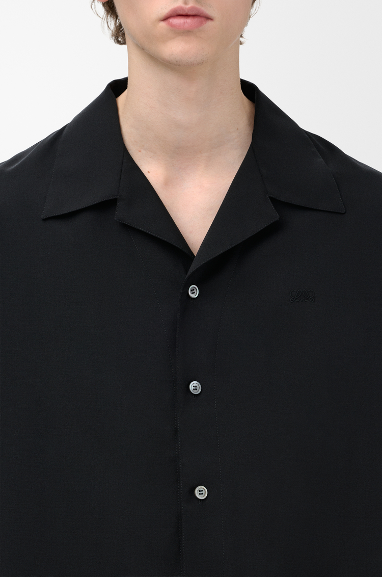 LOEWE Short sleeve shirt in wool Black