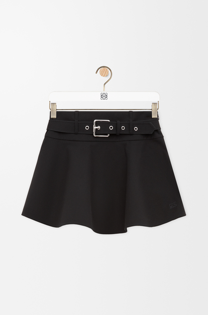 LOEWE Mini skirt in cotton Black