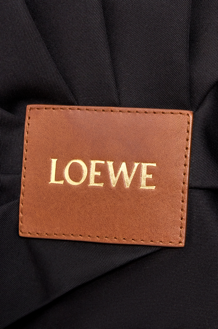 LOEWE Drapierte Jacke aus Baumwolle und Seide Schwarz