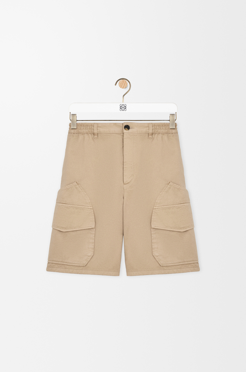 LOEWE Short cargo en coton Sable
