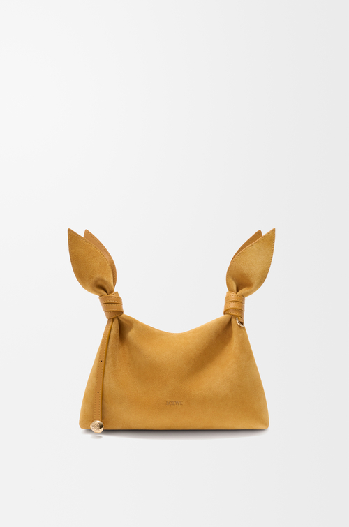LOEWE Mini sac Scarf en cuir velours Ocre