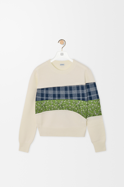 LOEWE Sweater in wool White/Multicolor