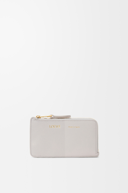 LOEWE Coin cardholder in smooth and grained calfskin Light Ghost Grey