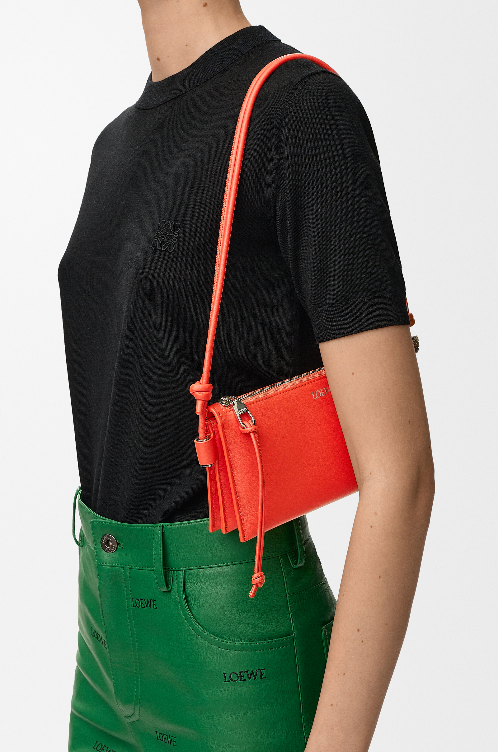 LOEWE Joya pouch in nappa calfskin Sunrise Orange
