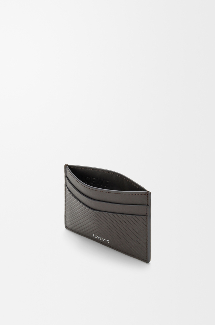 LOEWE Plain cardholder in textured classic calfskin Dark Grey
