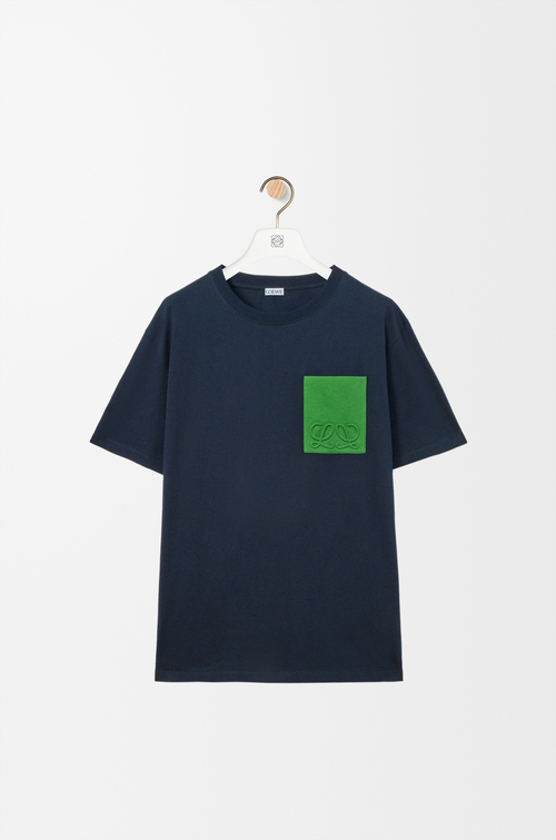 LOEWE Relaxed fit T-shirt in cotton Navy Blue