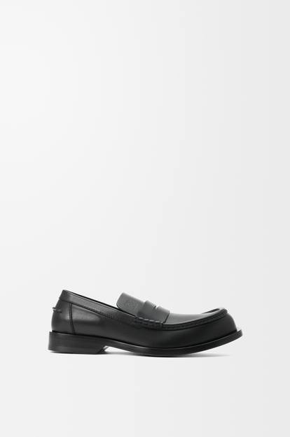 LOEWE Bobine loafer in shiny calfskin Black