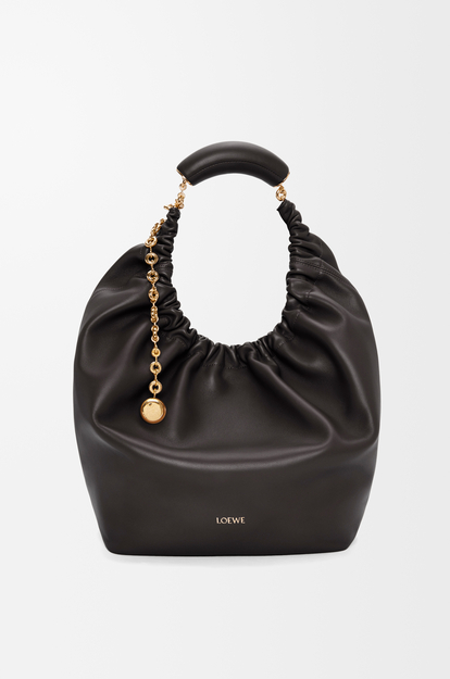 LOEWE Medium Squeeze bag in mellow nappa lambskin Black