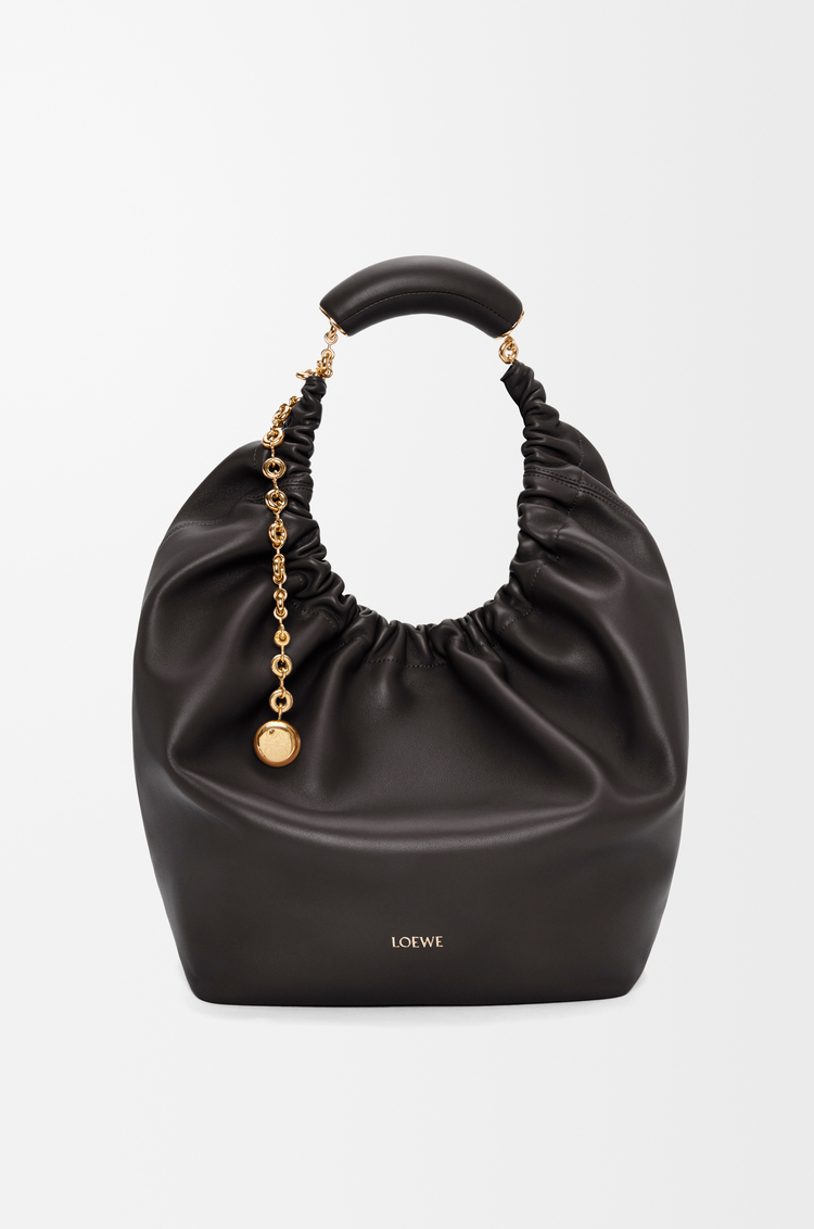 LOEWE Borsa Squeeze media in nappa di agnello morbida Nero