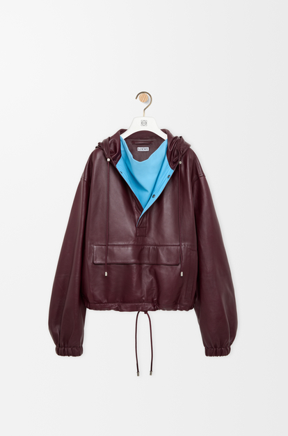 LOEWE Anorak in nappa lambskin Burgundy