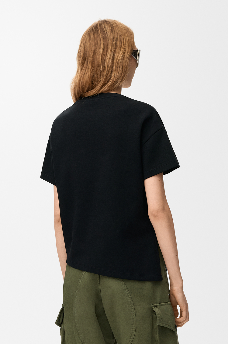 LOEWE Asymmetric t-shirt in cotton blend Black