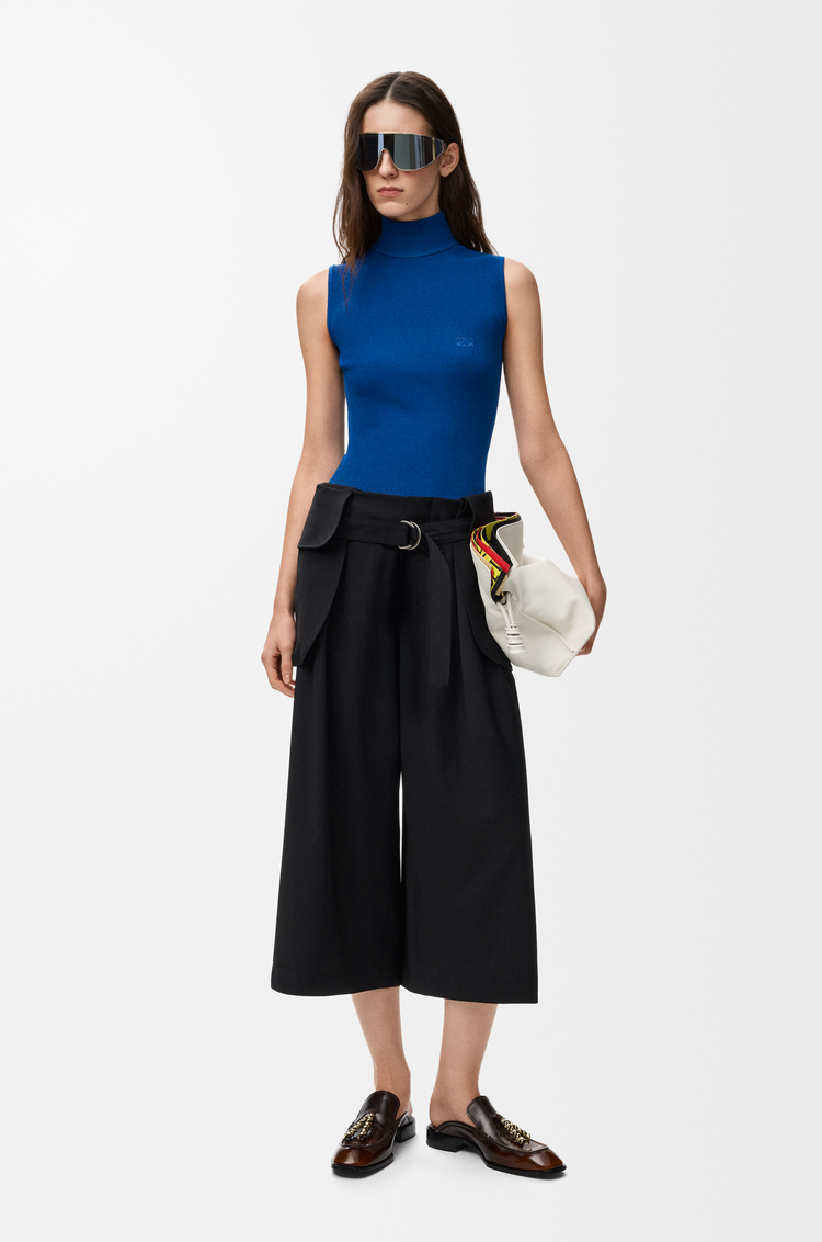 LOEWE Top sin mangas en mezcla de viscosa Azul