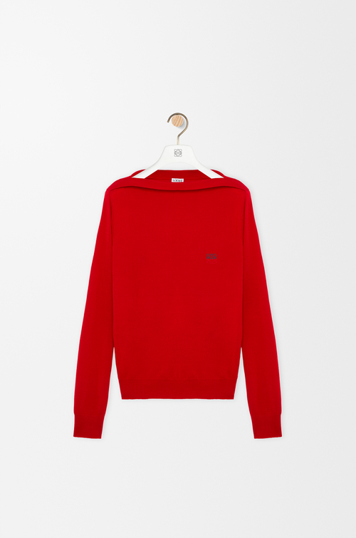 LOEWE Pullover aus Merinowolle Rot