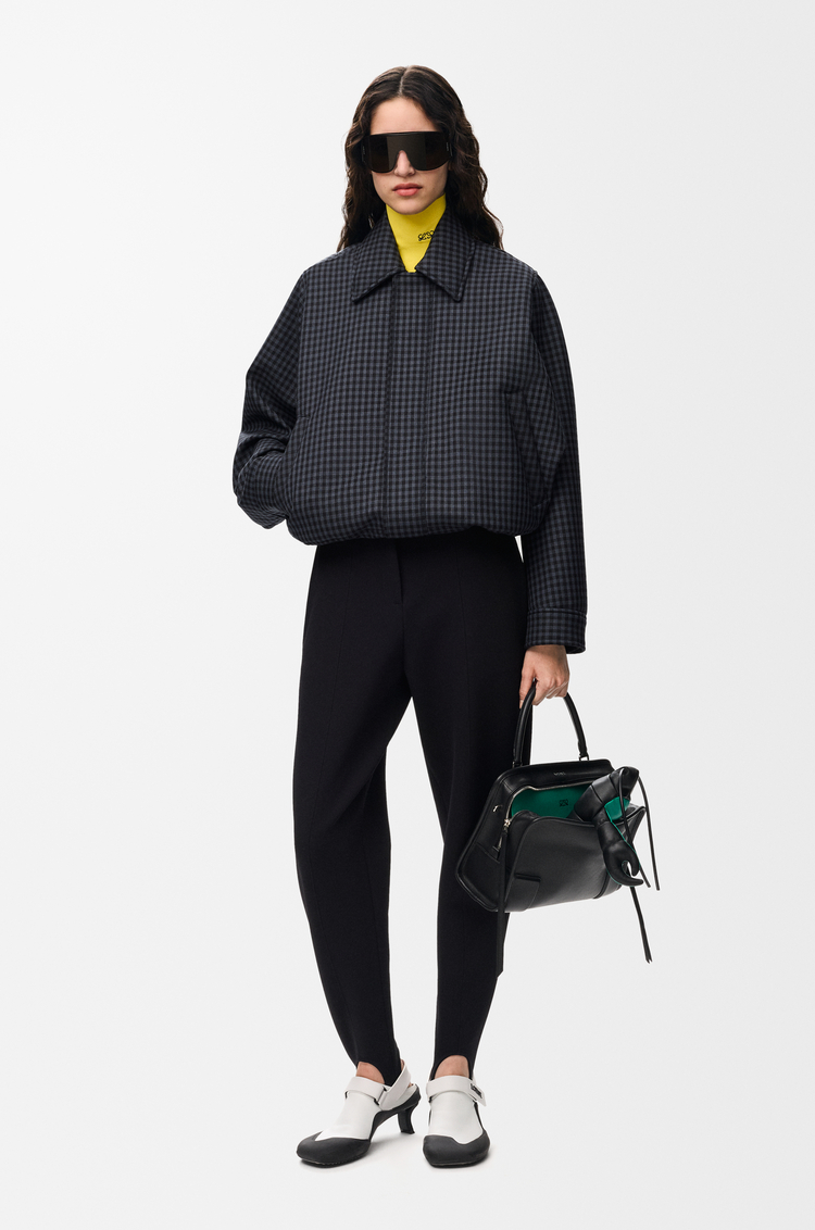 LOEWE Drawstring jacket in wool Blue/Black