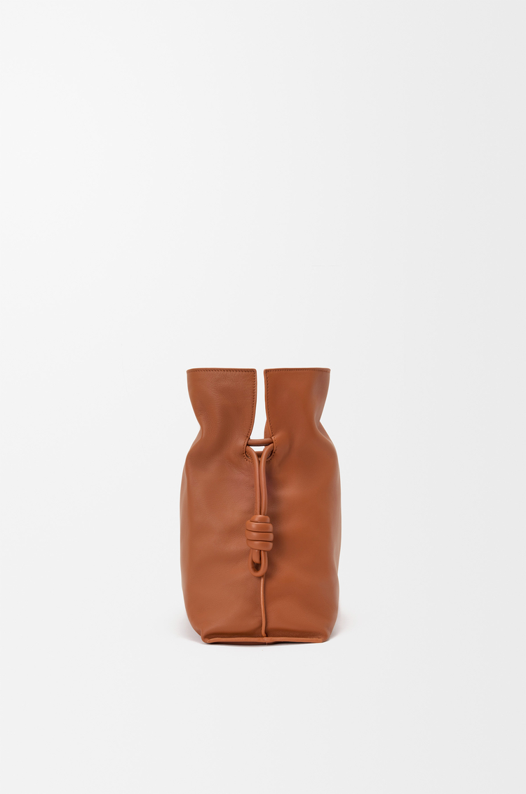 LOEWE Large Flamenco clutch in nappa calfskin Squirrel
